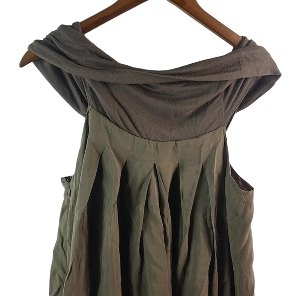 Ryu S Olive Brown Lagenlook Dress Urchin Costume - Picture 10 of 10